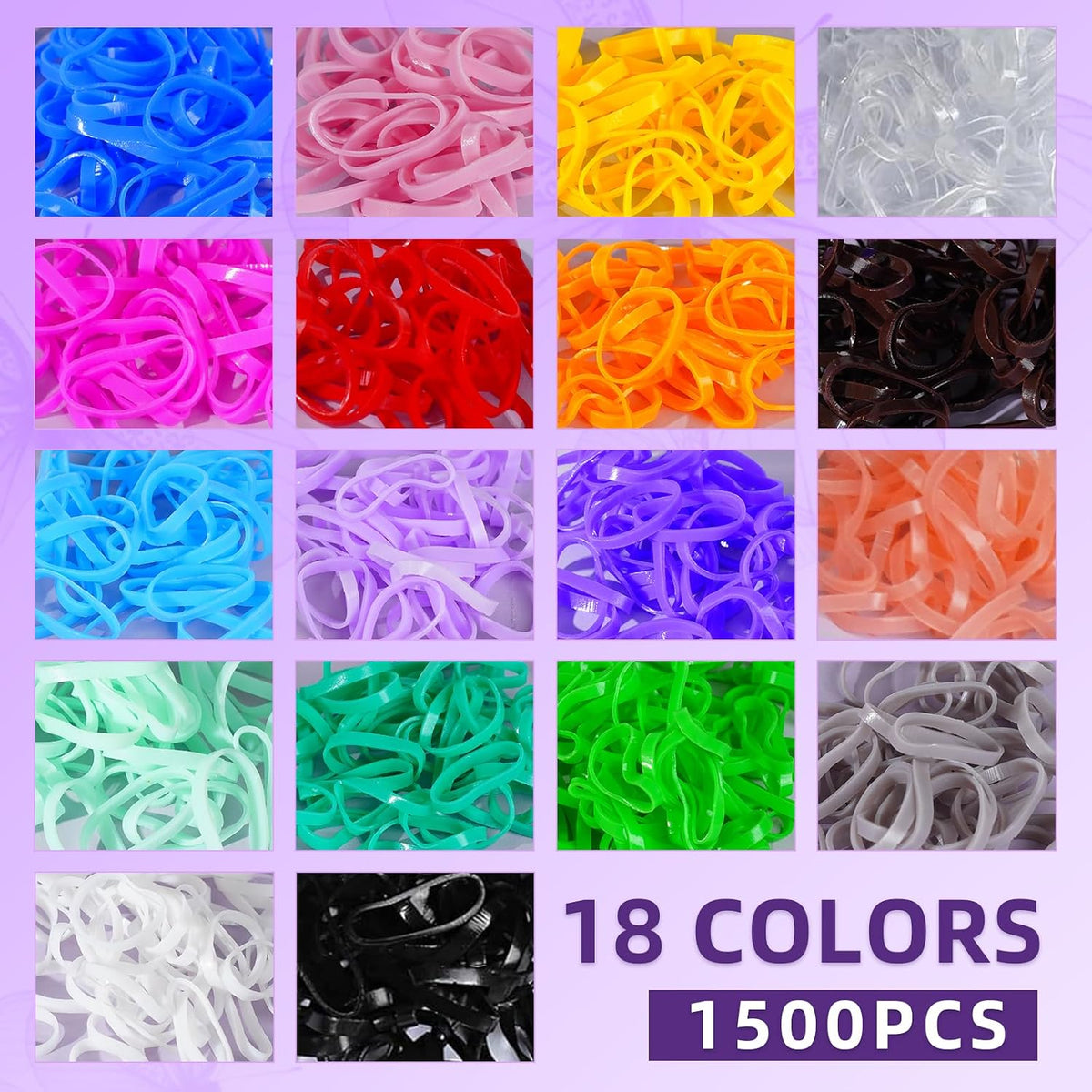Hair Accessories Set for Girls Toddlers - Colorful Small Bands for Hair