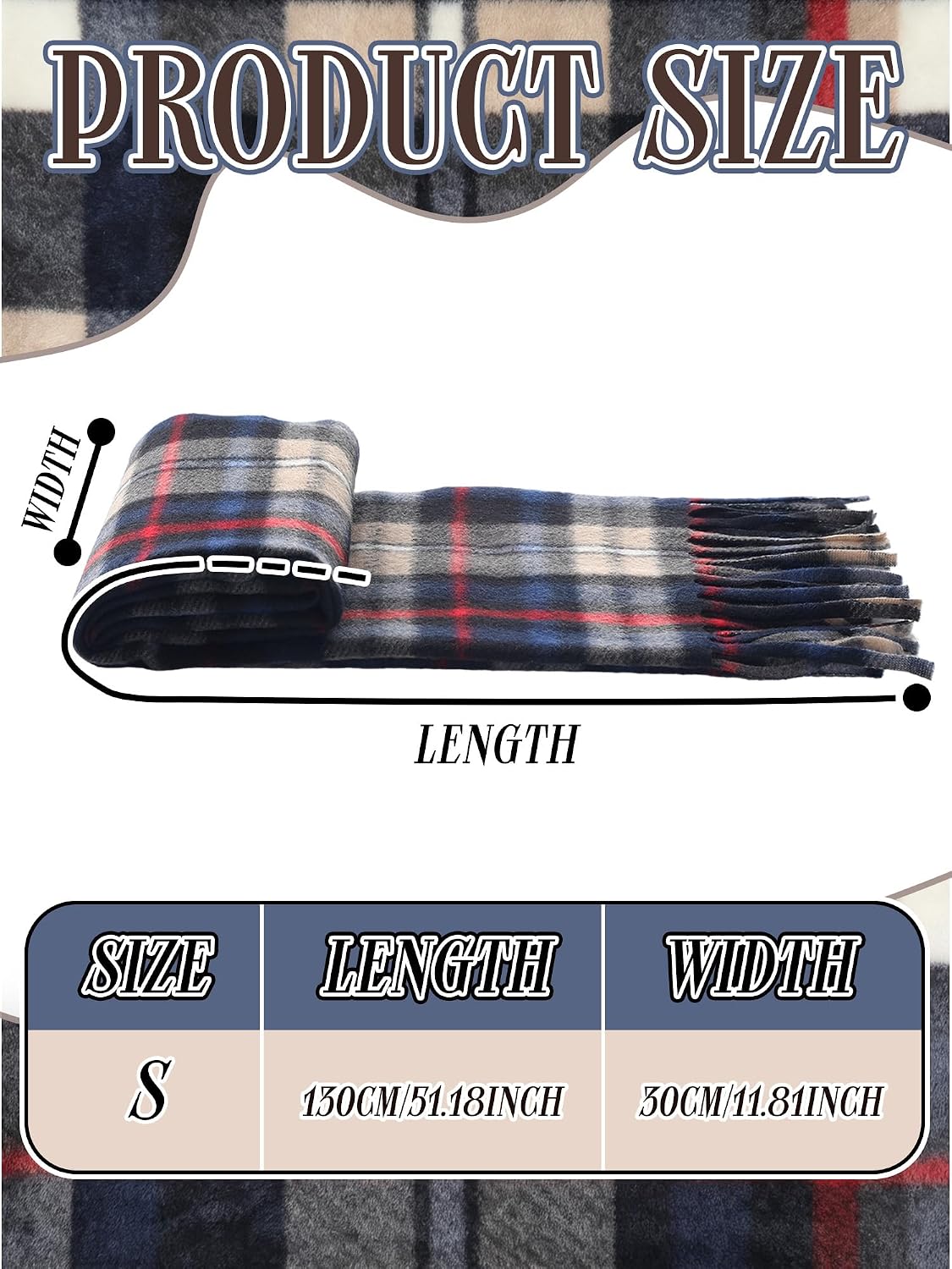 Bencailor 4 Pcs Kids Winter Scarf Kids Buffalo Plaid Scarves Christmas Warm Shawls Scarves Parent Child Scarf for Boys Girls