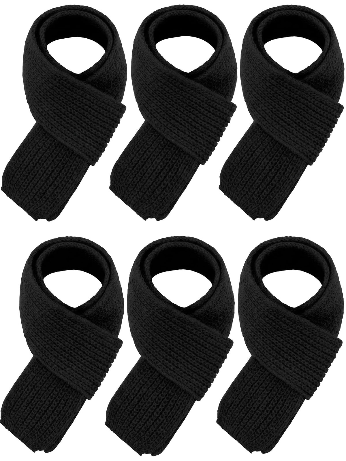 Fourluoo 3 Pcs Kids Winter Knitted Scarves Boys Girls Winter Knitted Scarves Suitable for Keeping the Neck Warm for Children