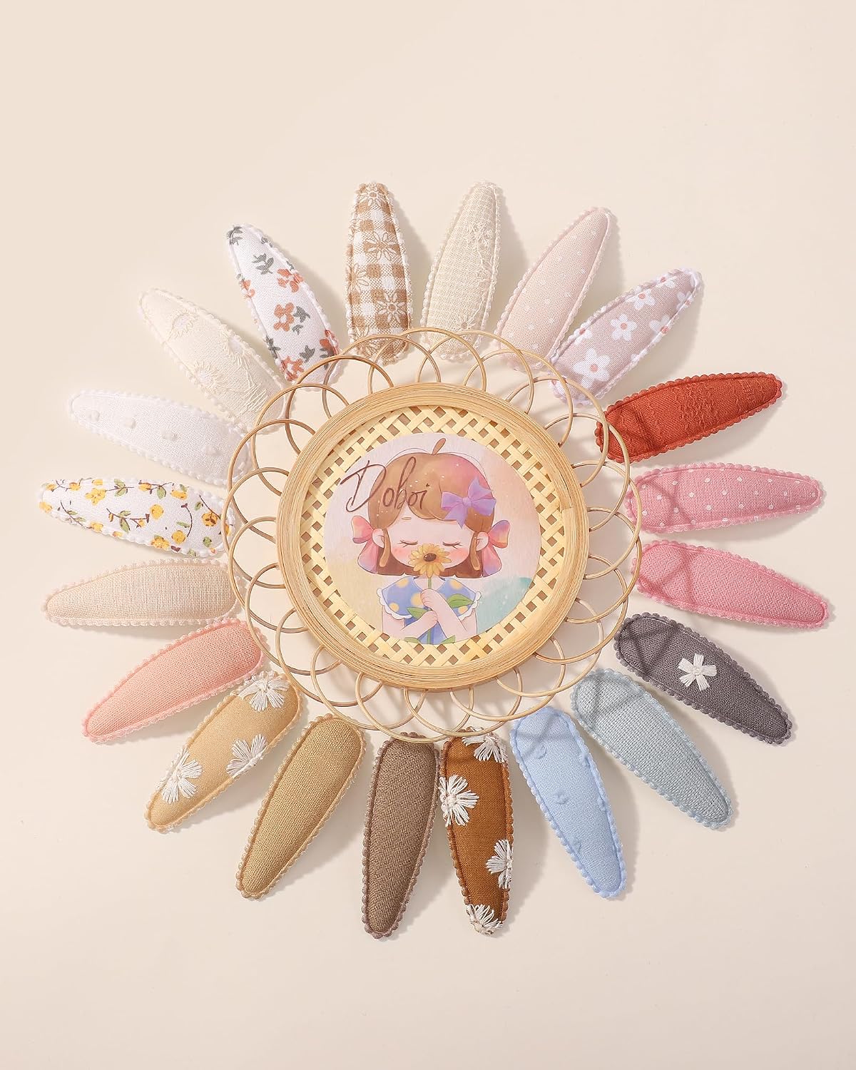 doboi Toddler Hair Clips for Girls Baby Barrettes-40PCS Pastel Floral