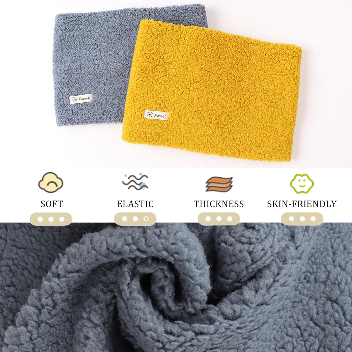 Zsedrut Fleece Warm Kids Scarf Thick Velvet Boys Girls Round Scarves Winter
