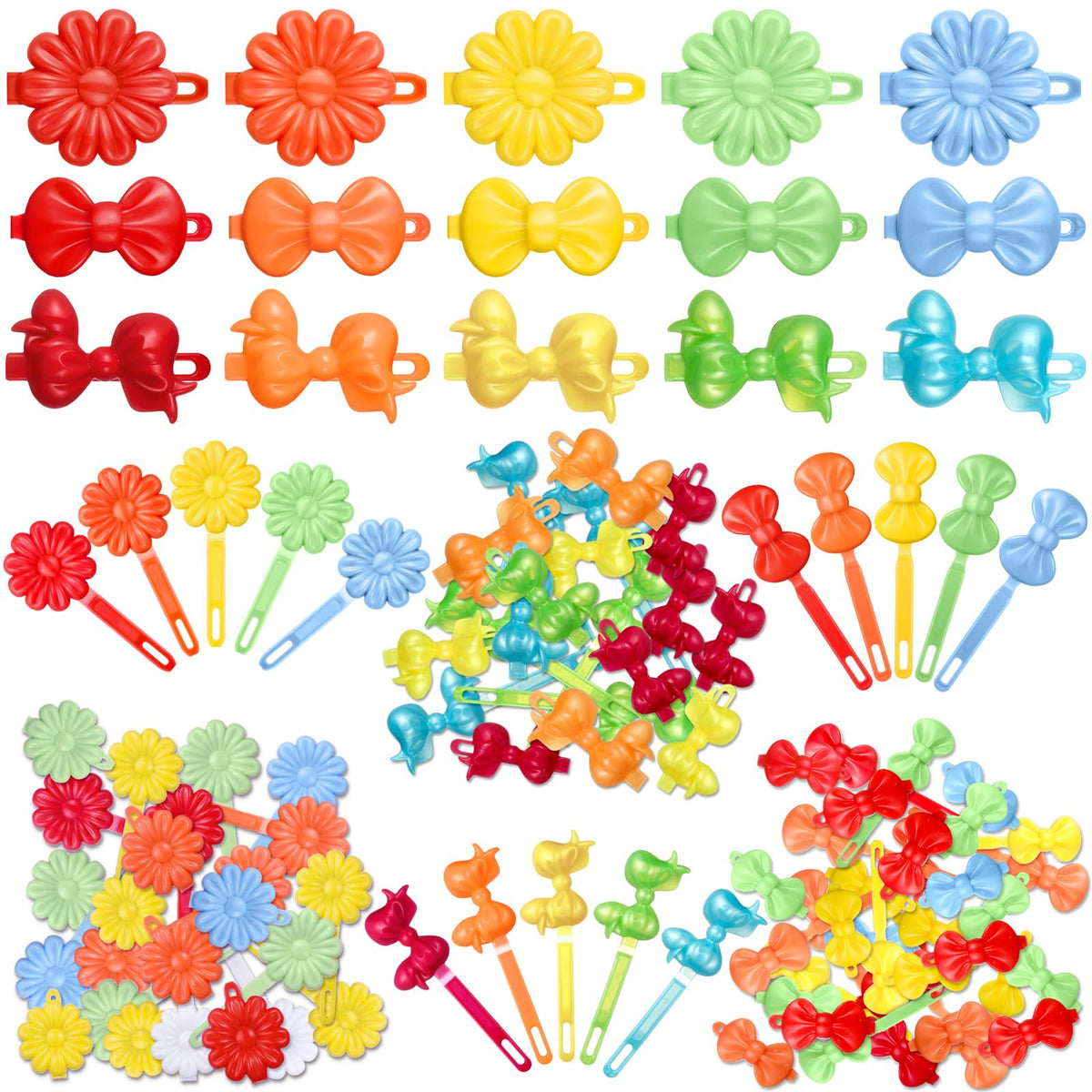 Janinka 72 Pcs Hinge Barrettes for Toddler Girls,Classic,Multicolor