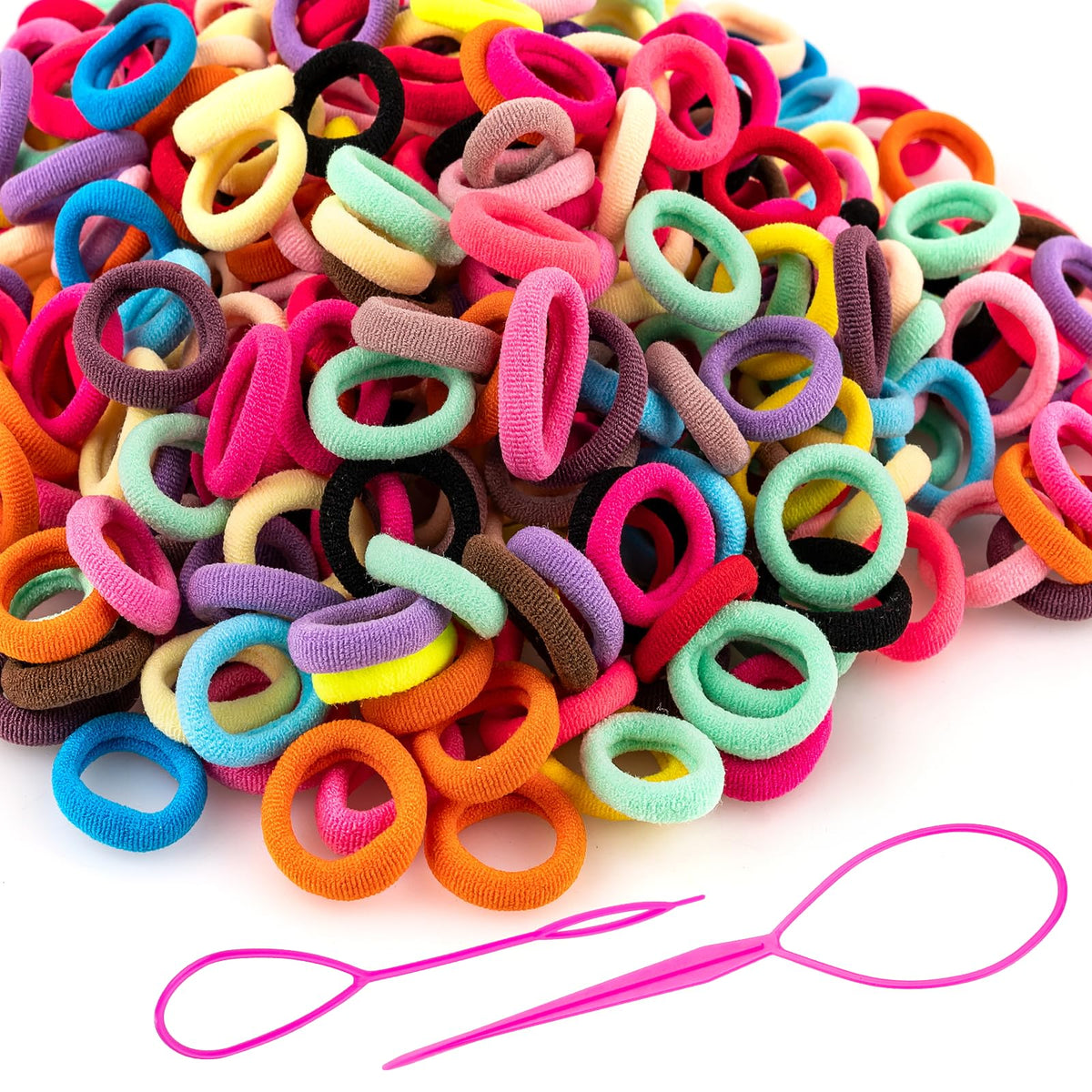 360Pcs Baby Hair Ties, Small No Damage Elastic Hair Bands