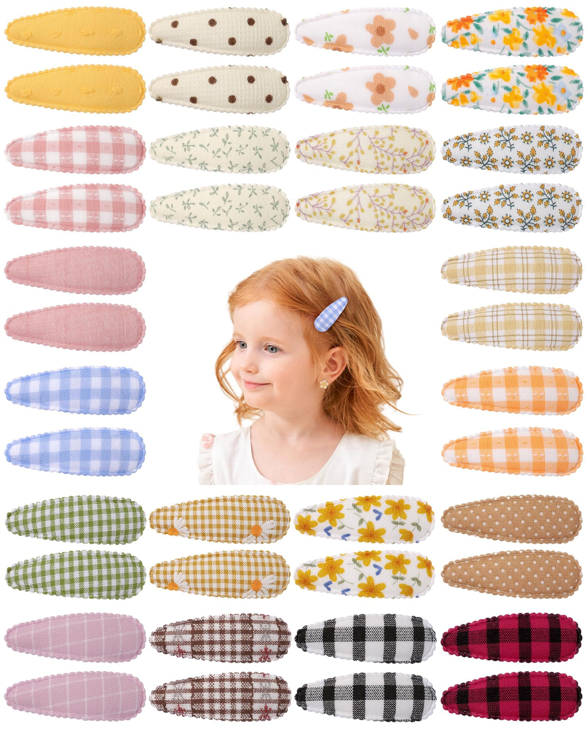 doboi Toddler Hair Clips for Girls Baby Barrettes-40PCS Pastel Floral