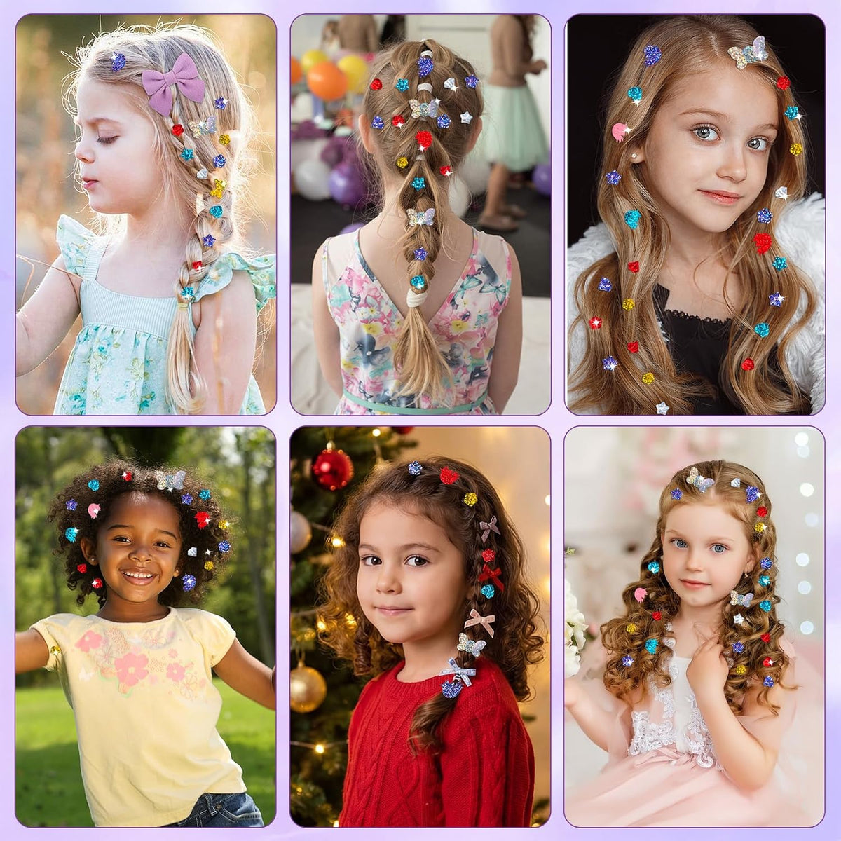 Hair Gem Stamper Kit – Hair Jewelry & Bling Craft Toys for Girls – Sparkling Hair Accessories with Glitter Sequins – DIY Hair Arts Crafts – Birthday Gifts for 5 6 7 8 9 10 11 12 Year Old