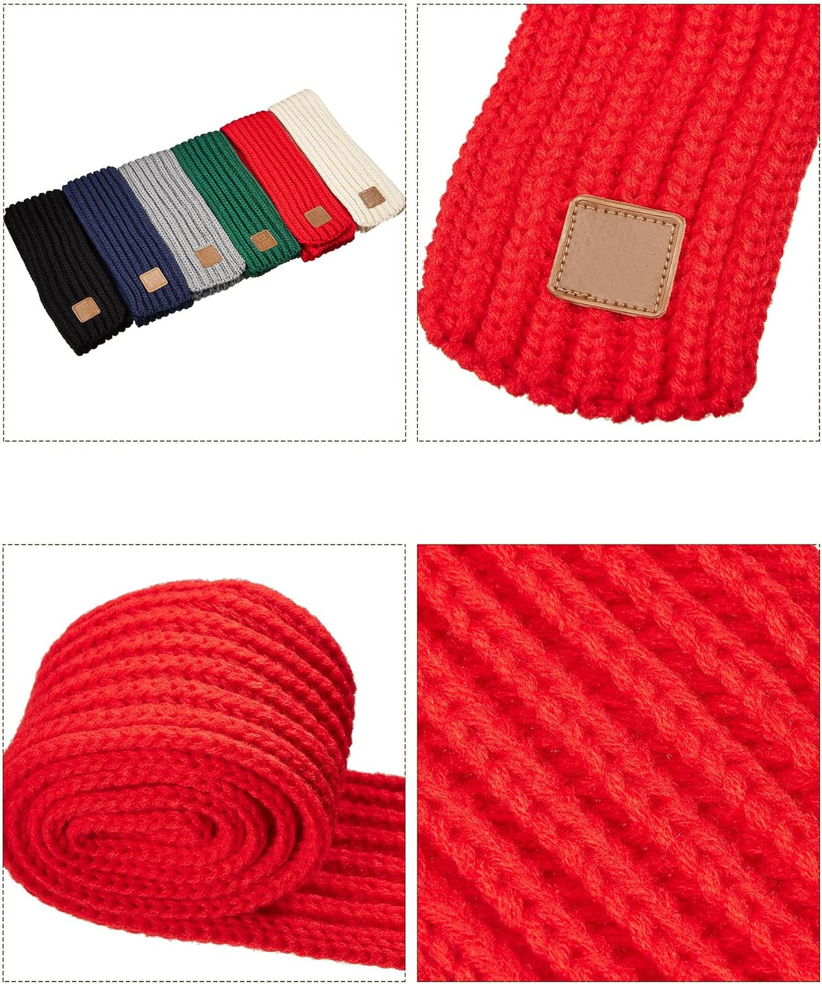 SATINIOR 6 Pcs Winter Kids Scarves Toddler Knit Neck Warmers