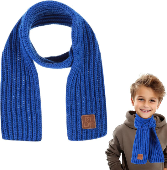 Abeillo Warm Kids Winter Knit Scarves Soft Knitted Neck Warmer Scarf Warm Scarves Wrap for Boys Girls