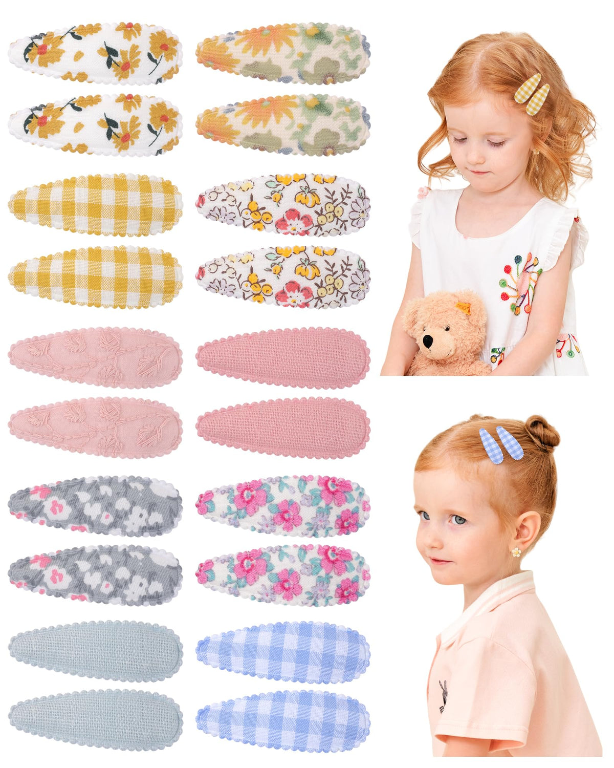 doboi Toddler Hair Clips for Girls Baby Barrettes-40PCS Pastel Floral