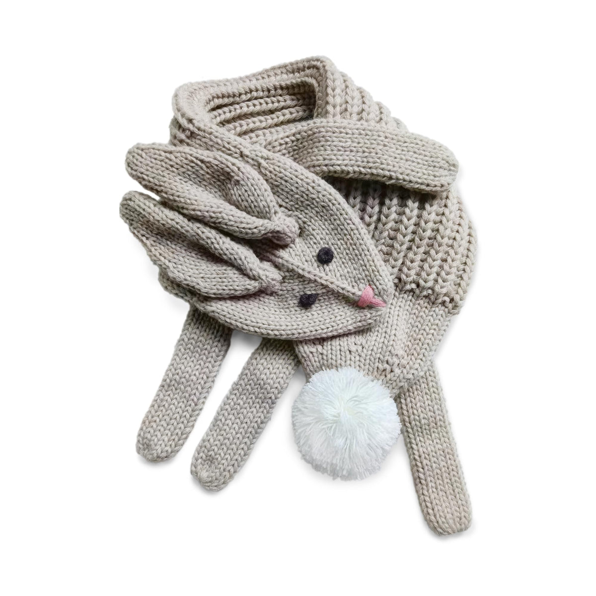 Kids Animal Knit Scarf – Soft Double‑Layer Winter Accessory for Children