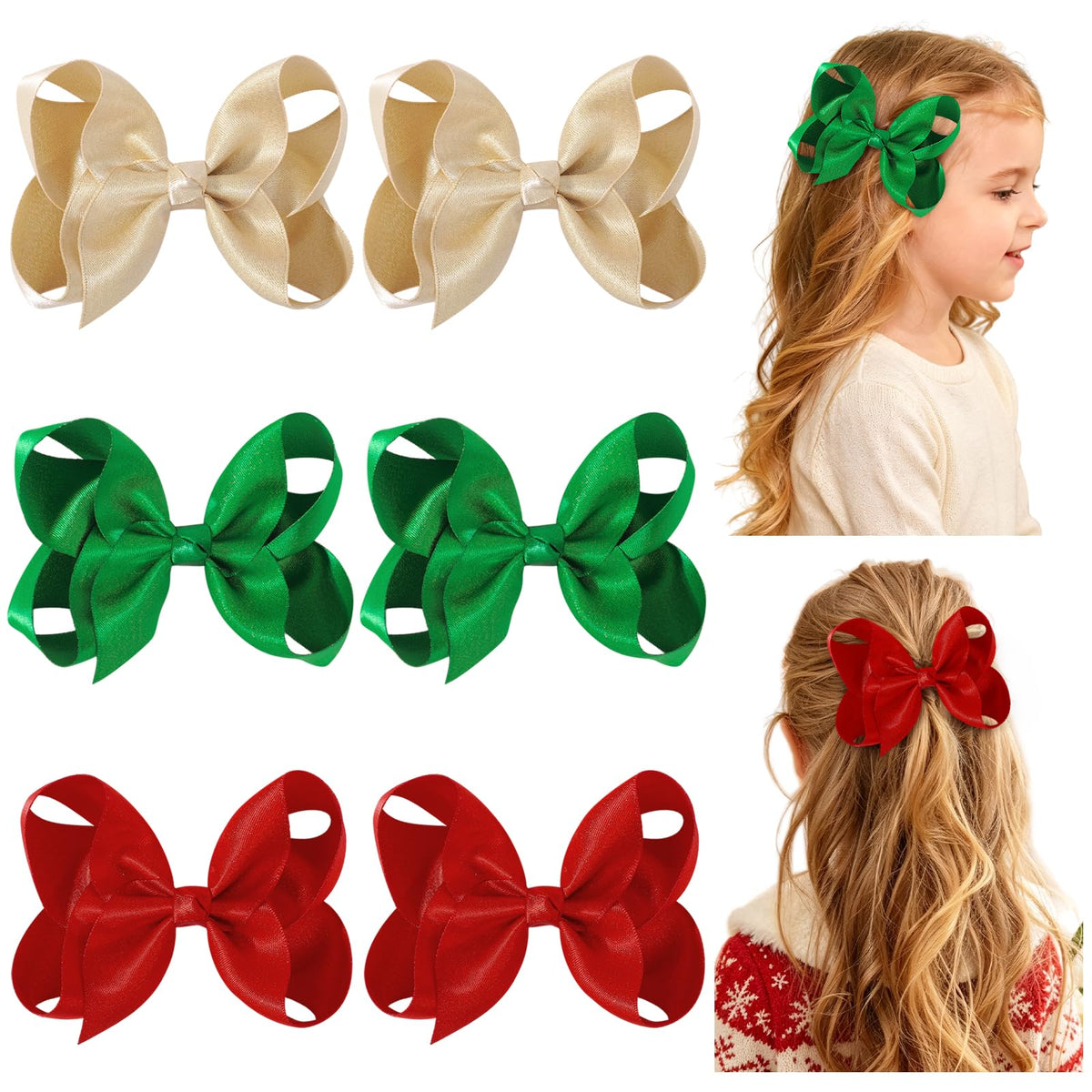 YHXX YLEN 40PCS 3Inch Hair Bows for Girls Grosgrain Ribbon Toddler Hair Bow