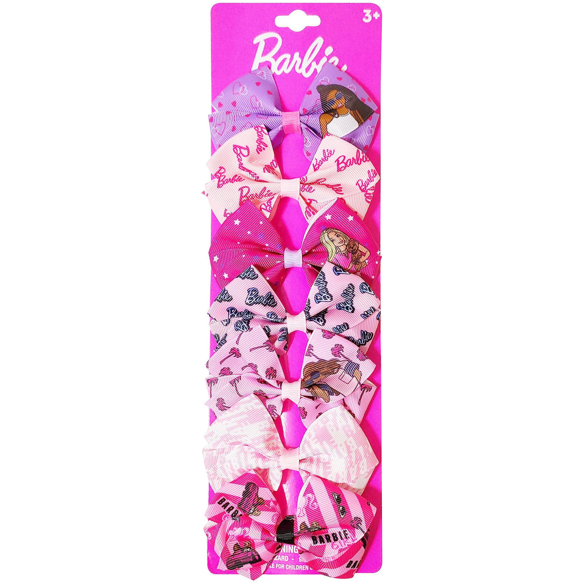 Disney Princess - Girls Hair Accessories Gift Set - Kids Hair Bows - 7 Pcs 4 Inch Bundle - Different Princess on Each Clip - Alligator Clip Ages 3+