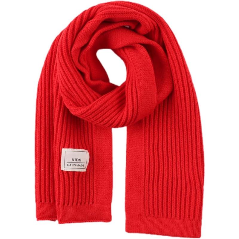 P-HDW05    Kids Scarf Soft Warm Knit Neck Warmer Winter Classic Scarf for Boys Girls