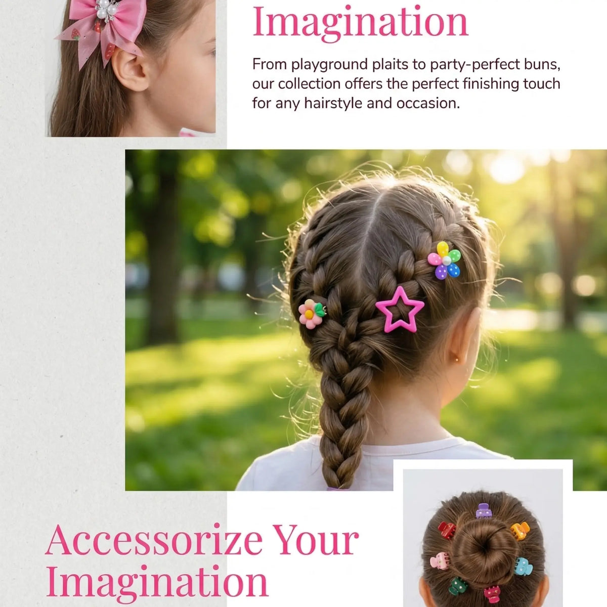 546 Pcs Girls' Hair Accessories Set, Colorful Cartoon Hair Clips, Flower Barrettes & Elastic Hair Ties for Daily Wear, School & Birthday Gifts
