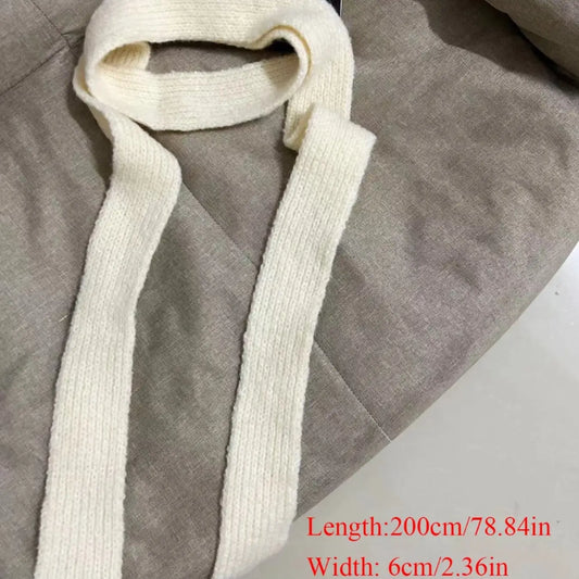 1Pc autumn and winter retro strip thin scarf women's warm and versatile shape decorative wool knitted scarf, Fluffy Soft Scarf