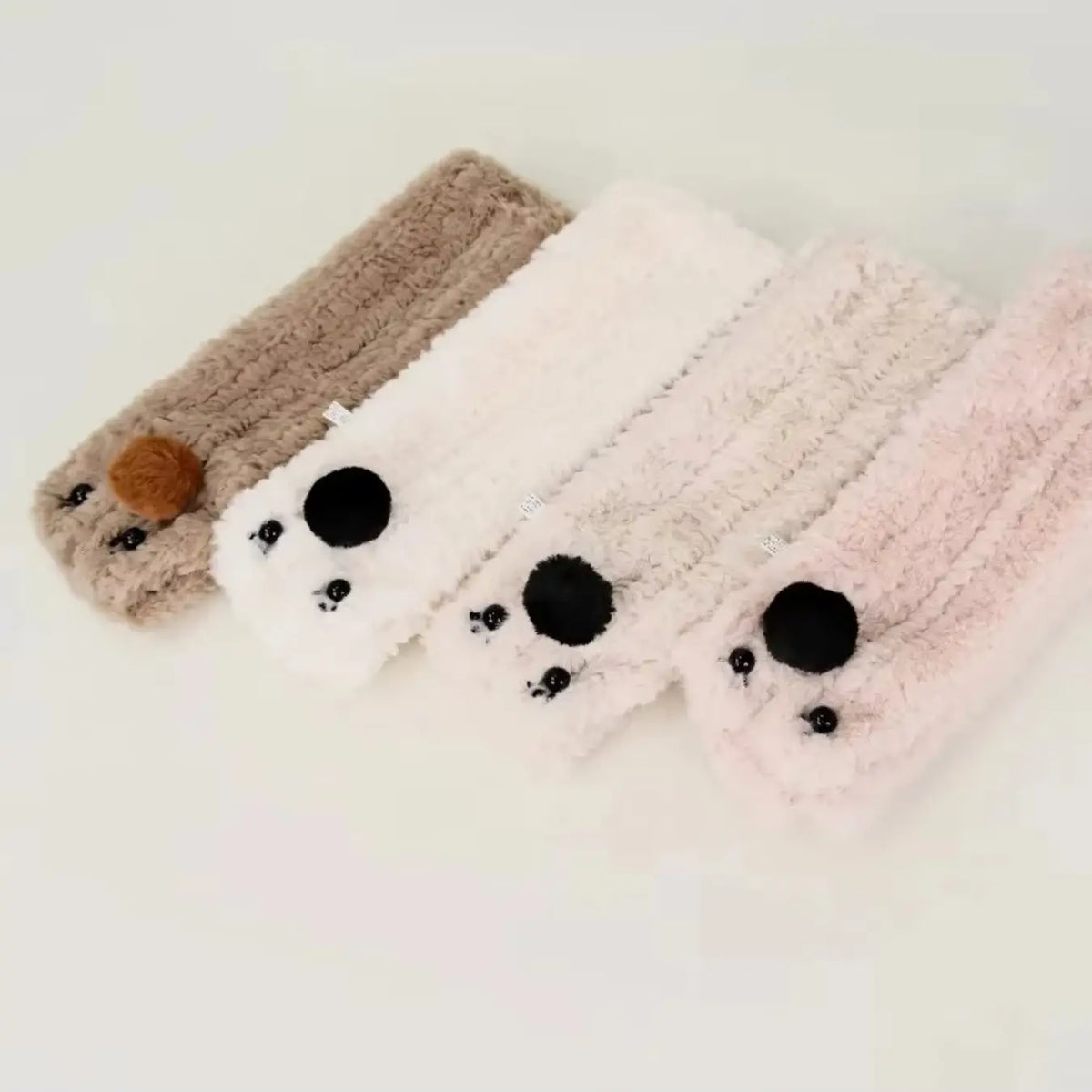 Cute design furry scarf for women, new winter style fluffy bear paw, lazy crossover wear warm neck wrap